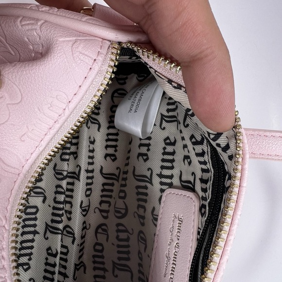 NWOT Juicy Couture Bestsellers Mini Barrel Crossbody Bag Purse Powder Blush Pink - Picture 5 of 6